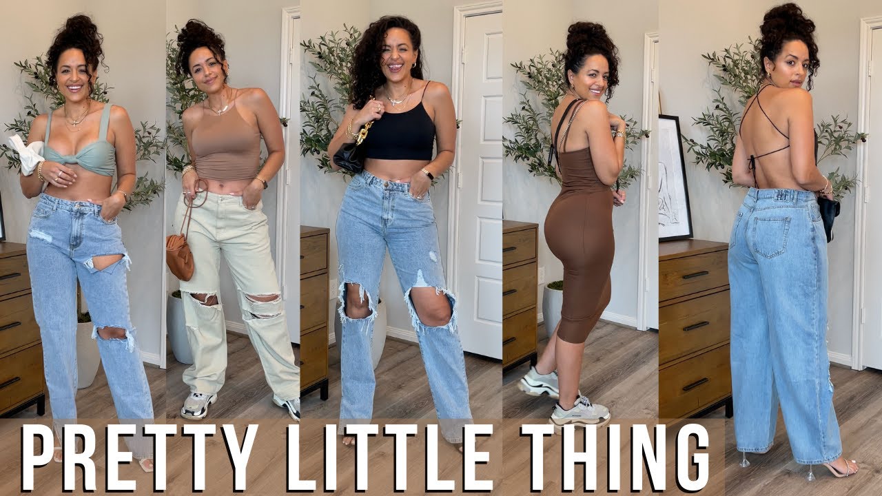 HUGE PRETTY LITTLE THING JEANS HAUL + TRY ON! Did I find the best jeans for curvy gals? | Yami Mufdi