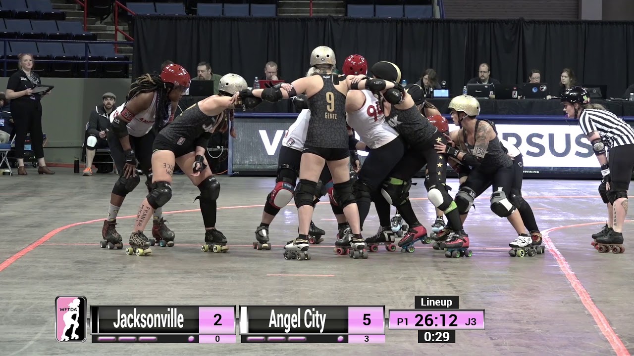 2018 International WFTDA Championships Game 2: Jacksonville Roller Derby v Angel City Derby