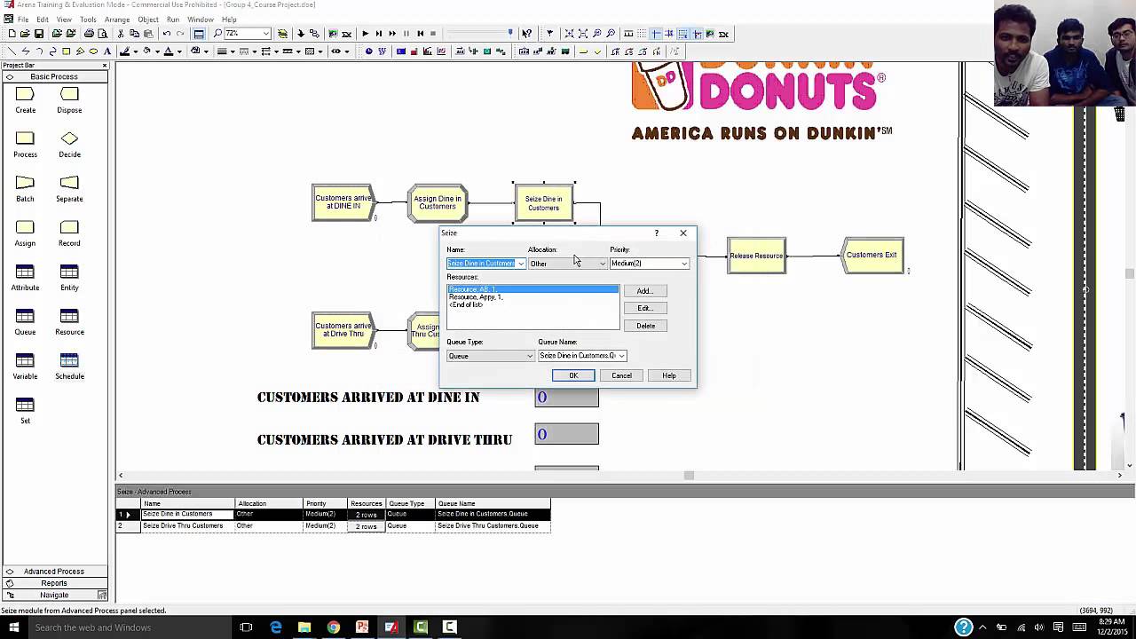 Group 4 Course Project in Simulation by arena