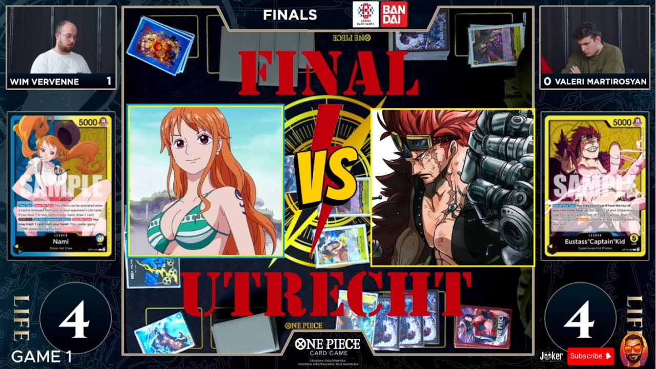 🔴One Piece Card Game Offline Regional Tournament - Utrecht  FINAL games Y/B NAMI vs Y-KID