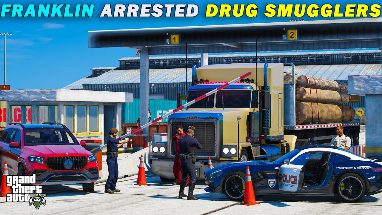 POLICE FRANKLIN ARRESTED THE DRUG SMUGGLERS | GTA 5 | WEB SERIES | GAMEPLAY