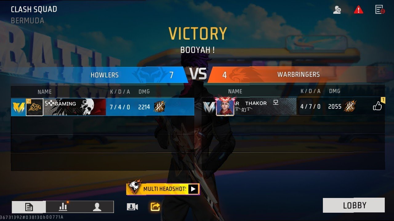 JS gaming is  come back 1 v 1 RJ THAKOR#free fire