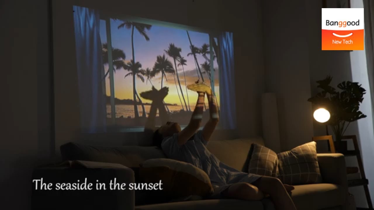 Fake Window Challenge丨Blitzwolf BW-VP12/VP12-Pro LED Mini Projector - Banggood New Tech