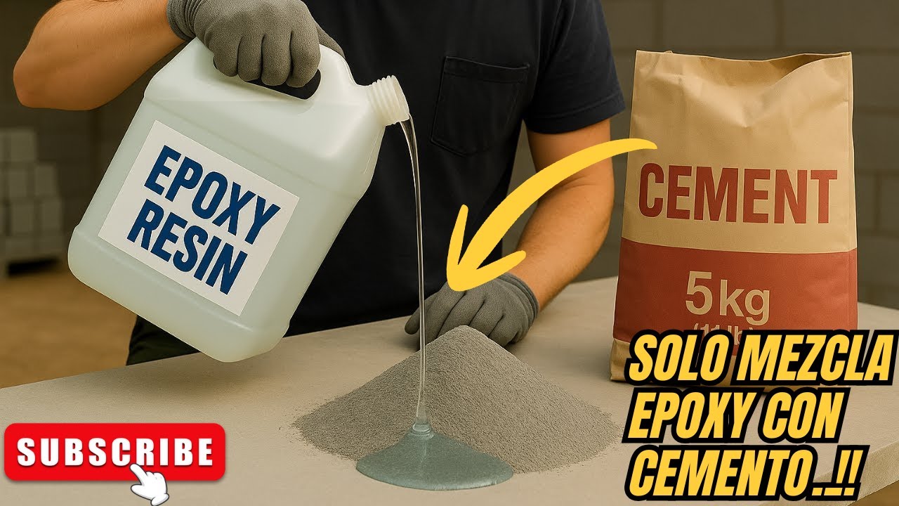 Mezcla CEMENTO con RESINA EPOXICA y convierte lo IMPOSIBLE en una IDEA de UN MILLON DE DOLARES.!!!