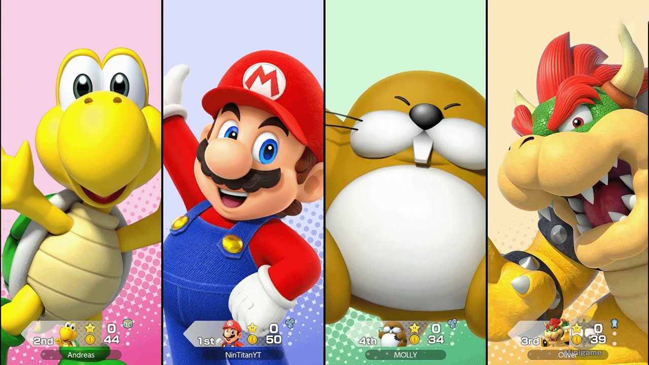 Super Mario Party Jamboree - Mario vs Bowser vs Koopa vs Monty Mole - Western Land