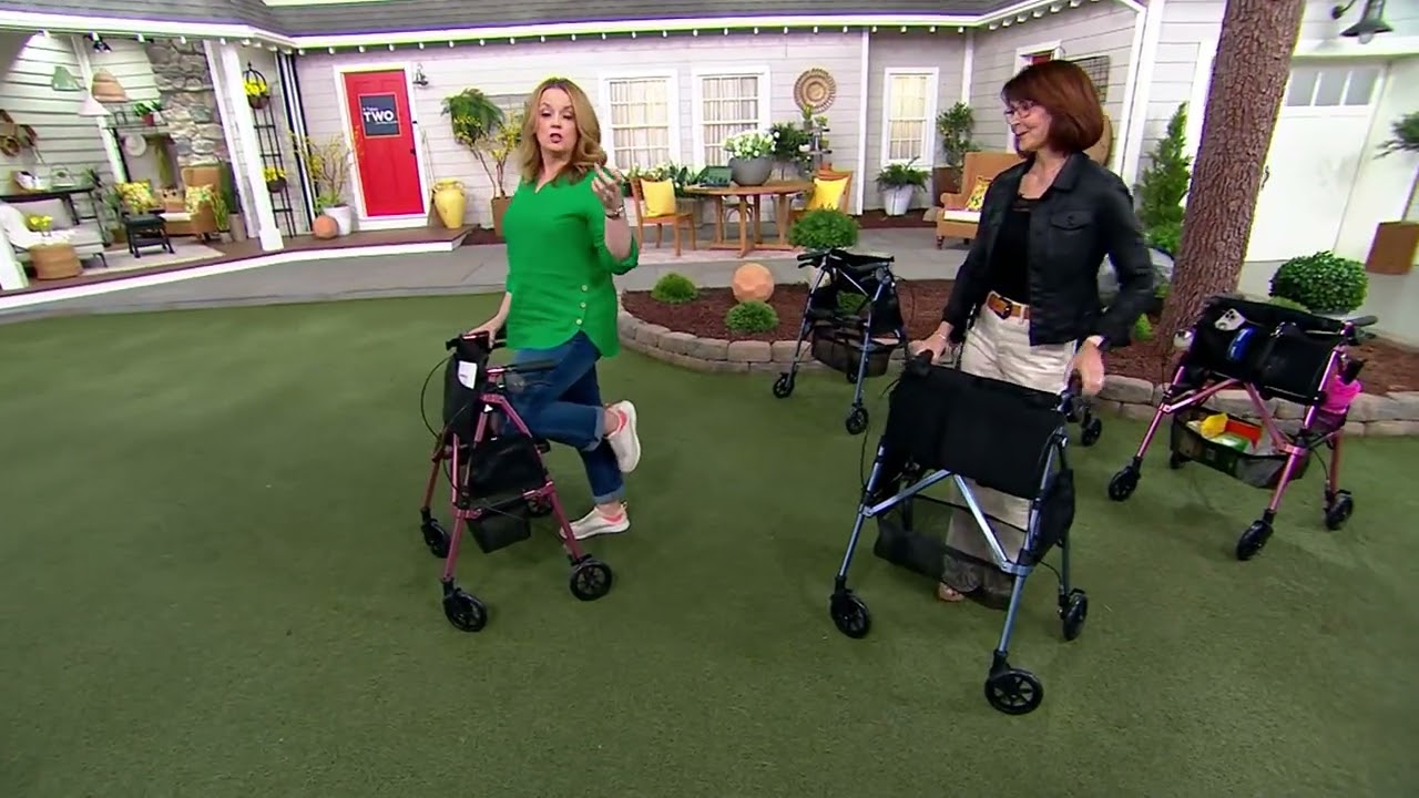 Stander EZ Fold-N-Go Ultra Light Rollator with Accessories on QVC