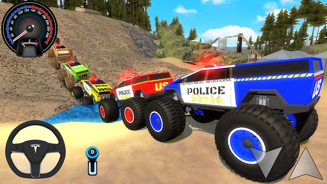 Juegos De Carros - Police Monster Trucks Impossible Driver #2 - Car Extreme Racing Android GamePlay
