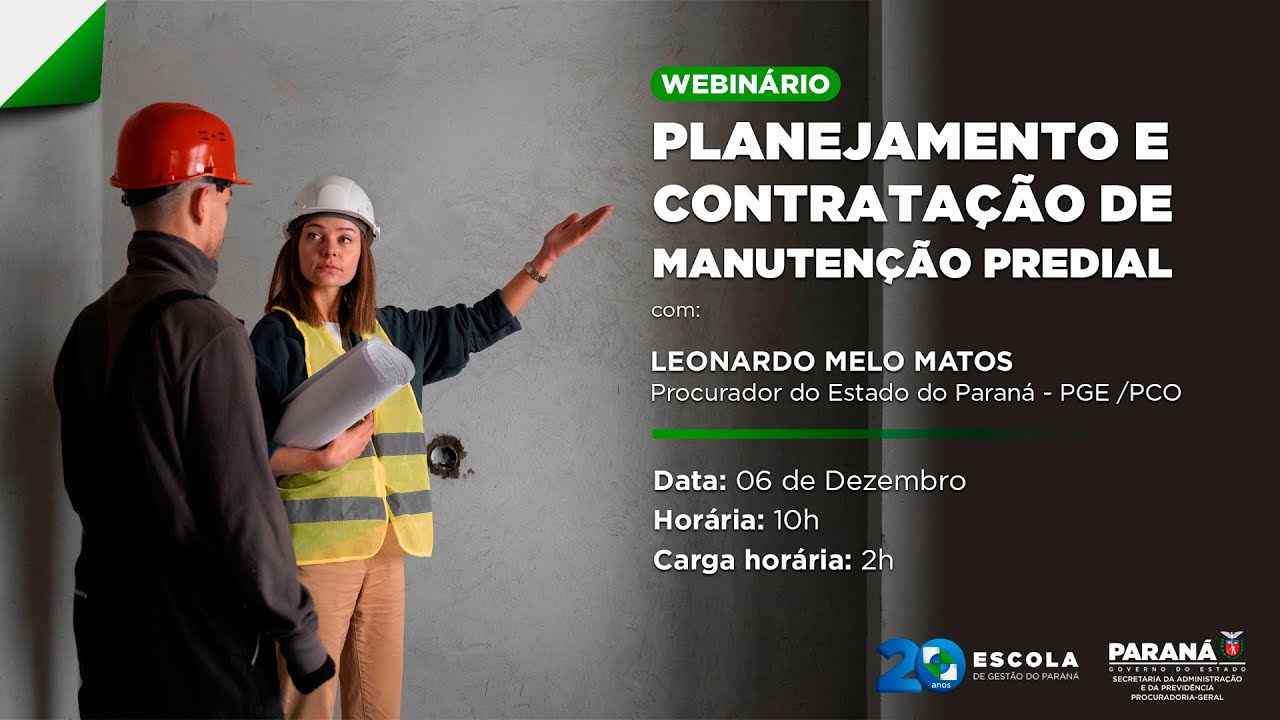 Planejamento e Contratação de Manutenção Predial.