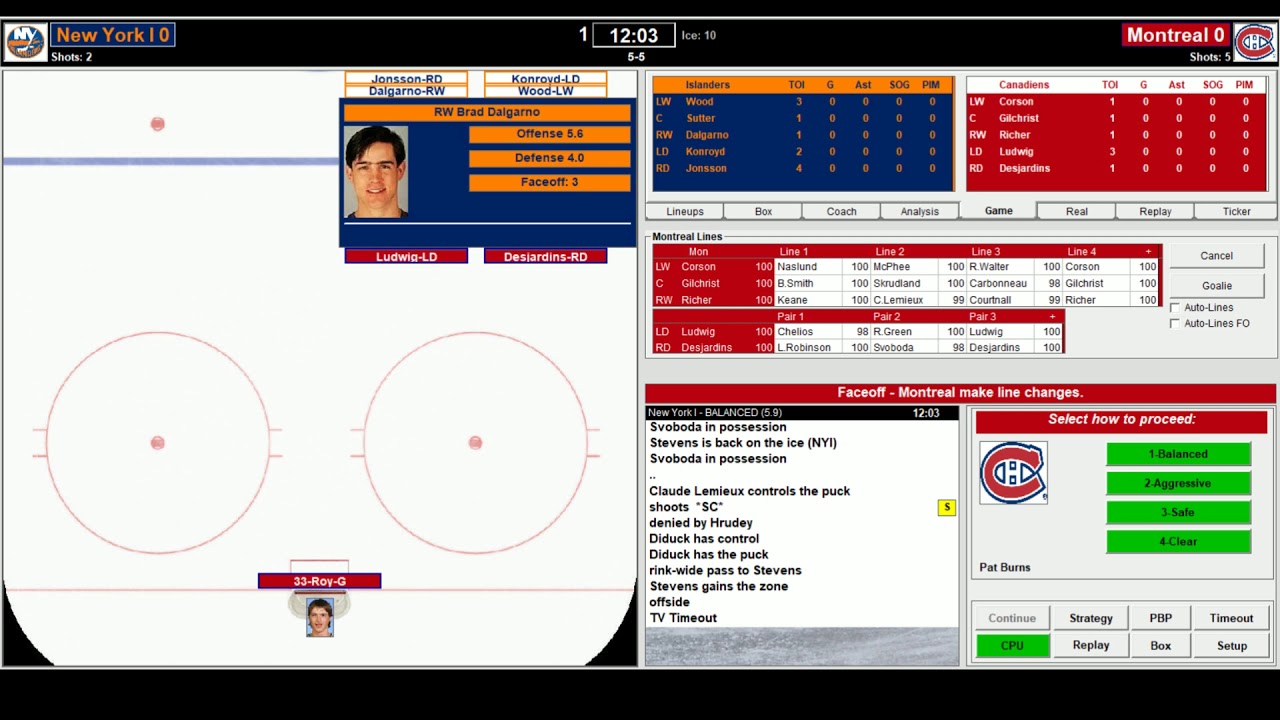 Montreal Canadiens '89 Replay: Isles/Habs