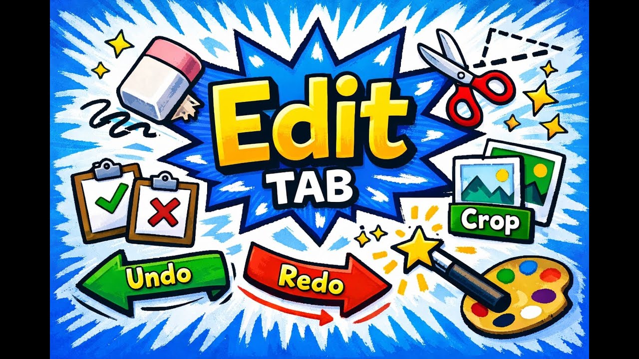 full explaynation of edit tab in ms paint #computereducation #computertechnic #computerzone