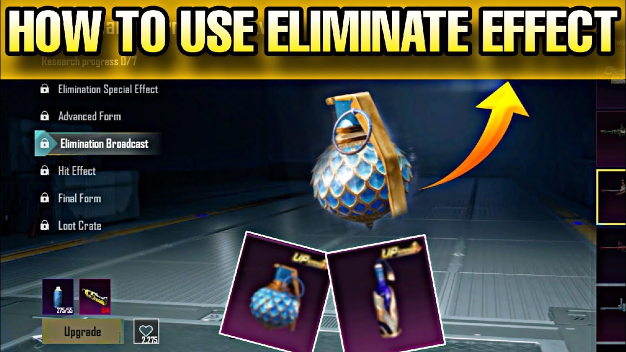 HOW TO UPGRADE EMPREAN CHARM MOLOTOV/GRENADE SKIN PUBG MOBILE & BGMI