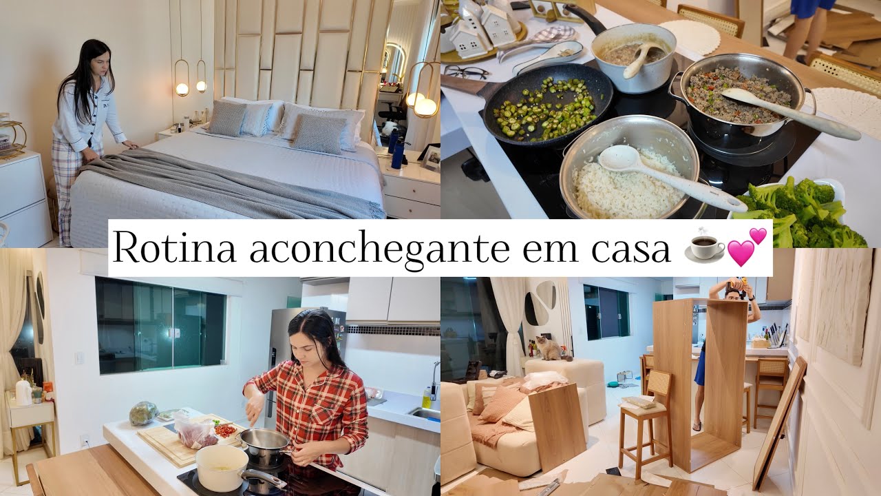 Um dia chuvoso em casa 🏡☕ Janta caprichada, montando armário novo & comprinhas