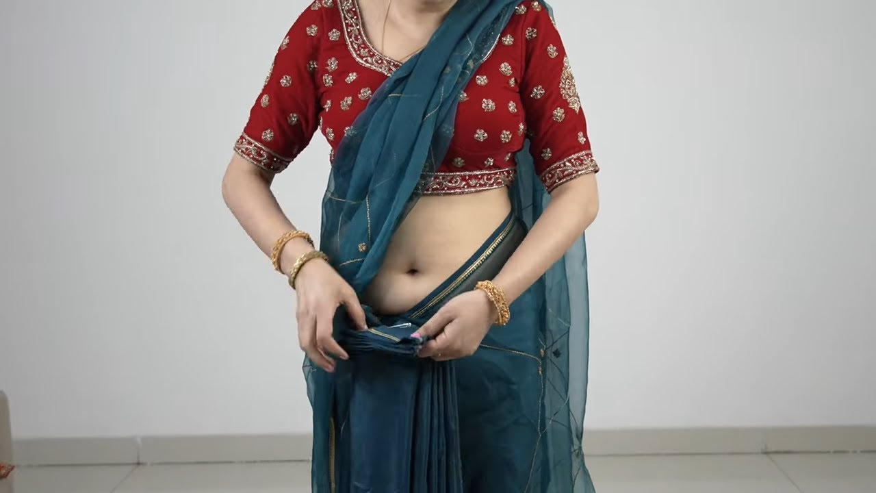 How I wore my Embroidered Organza Party Wear saree | Drape your Saree perfectly,Learn to mix & Match
