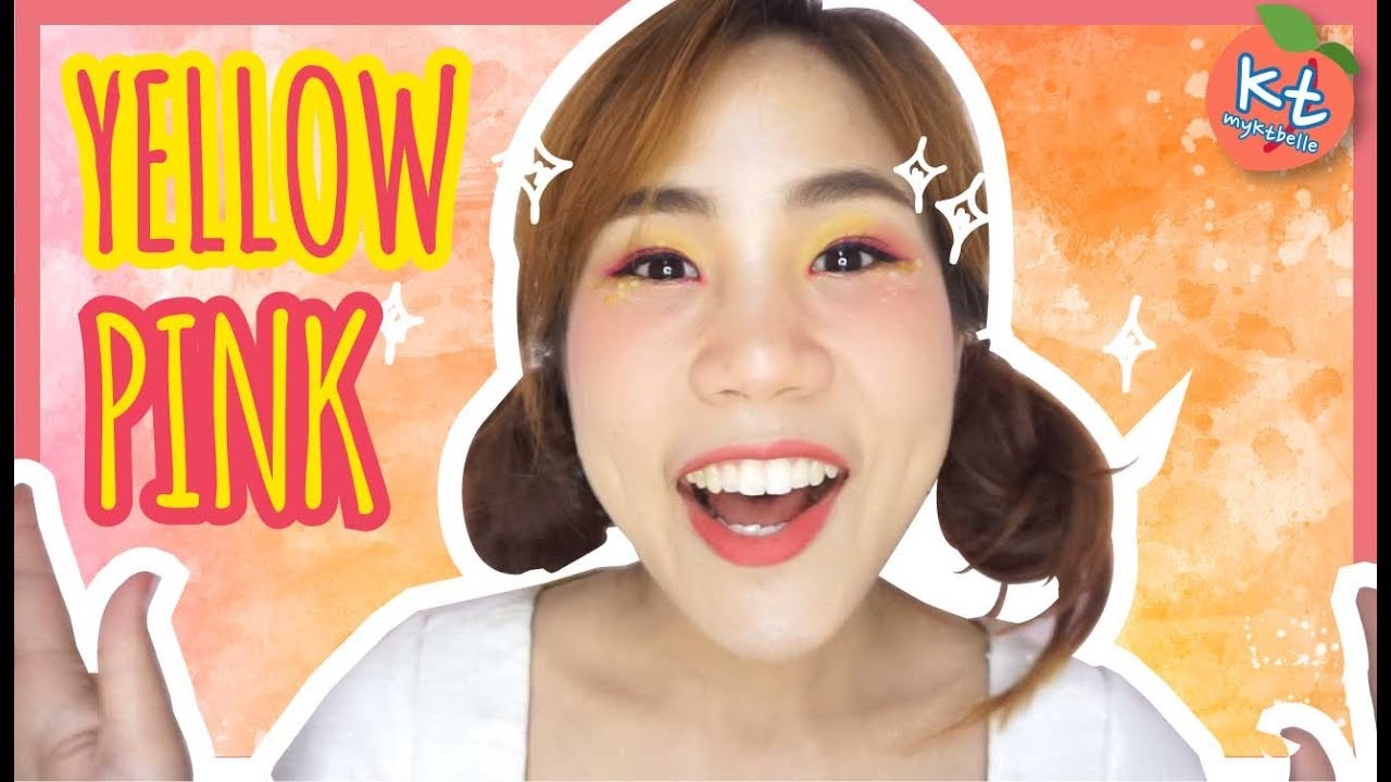 How to Yellow & Pink Sparkling Makeup แต่งหน้าฟรุ้งฟริ้ง ปาร์ตี้ สดใส l myktbelle