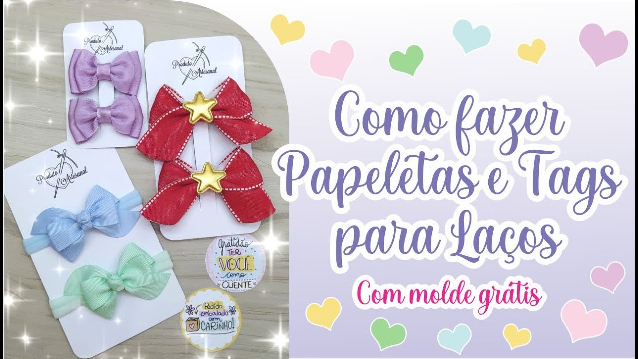 🎀Como fazer PAPELETAS para laços  - Passo a passo🎀