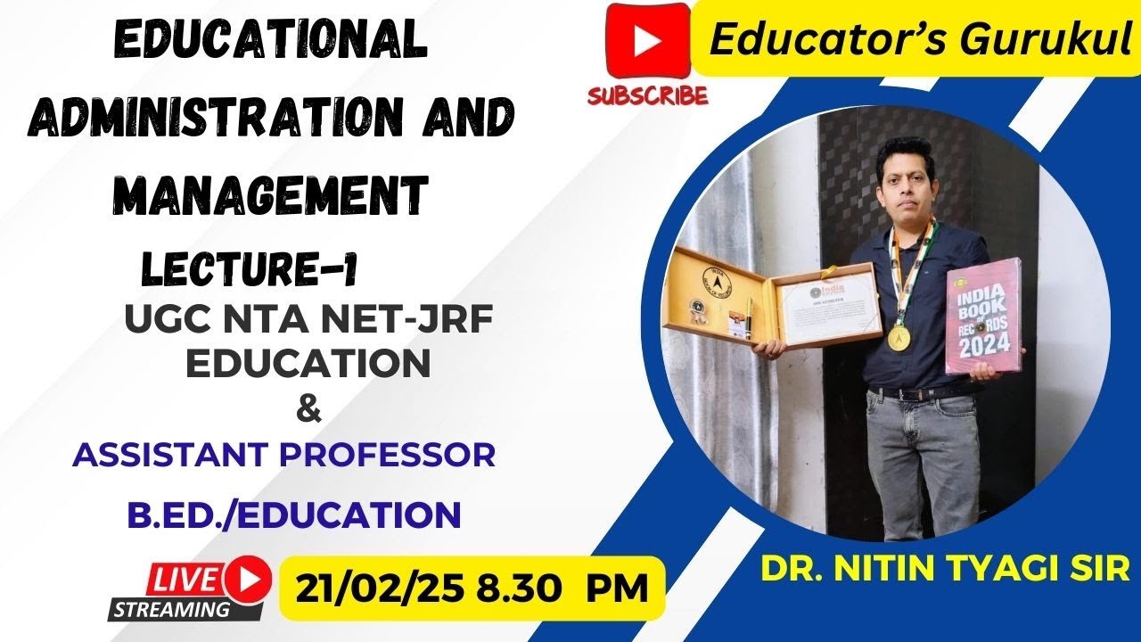 UGC NTA NET EDUCATION & UPHESC ASSISTANT PROFESSOR B.E.D/EDUCATION BY DR. NITIN TYAGI