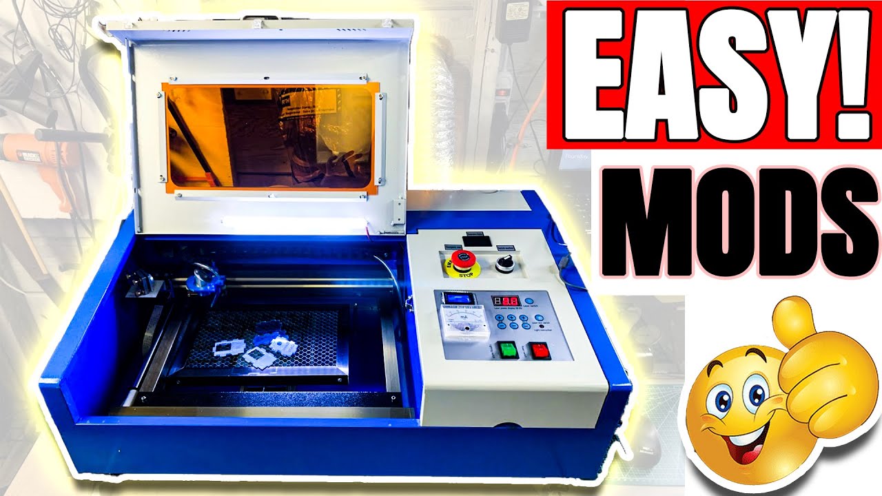 EASY Upgrades Make the K40 a BUDGET Laser Cutter BEAST! 🔥