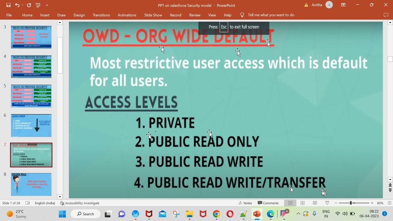 Security Model - OWD and Profiles