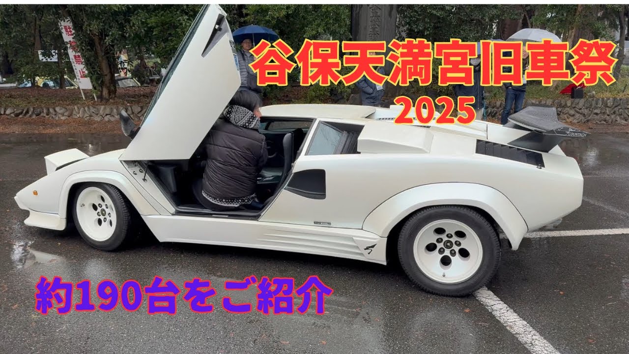谷保天満宮旧車2025】カウンタックから国産旧車まで