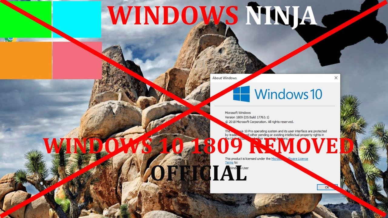 Windows 10 1809 - Removed (OFFICIAL) - October 2018