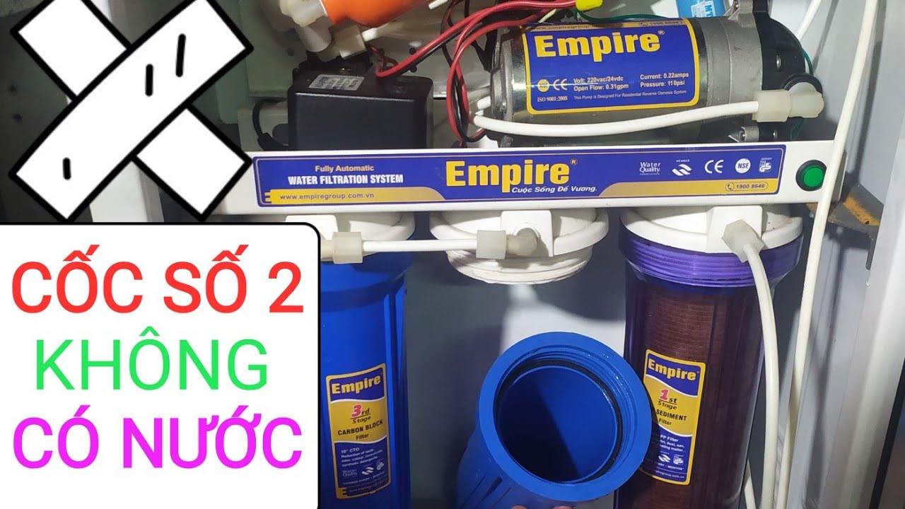 Đ&atilde; thay l&otilde;i nhưng cốc số 2 kh&ocirc;ng c&oacute; nước