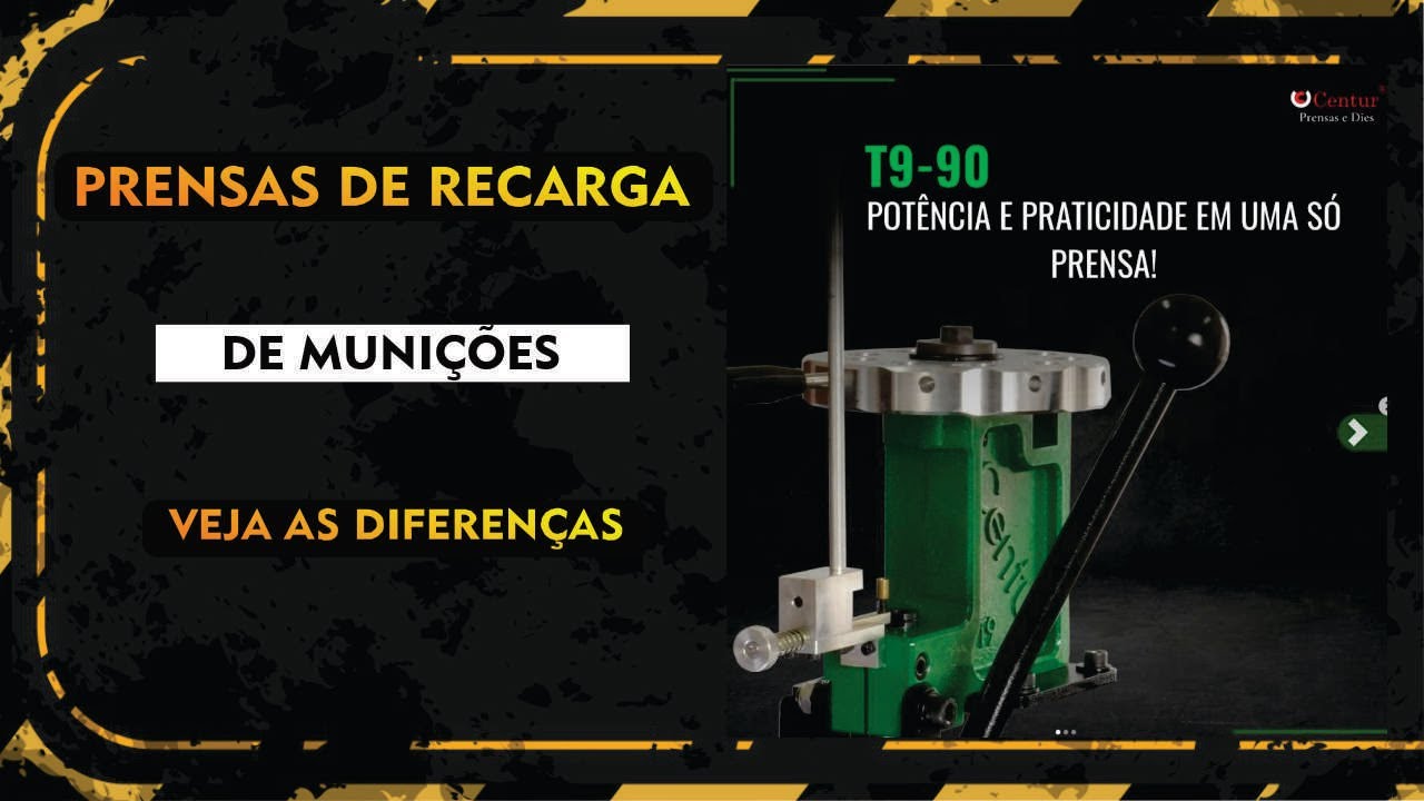 VEJA A DIFERENÇAS DAS PRENSAS CENTUR DE RECARGA DE MUNIÇÕES