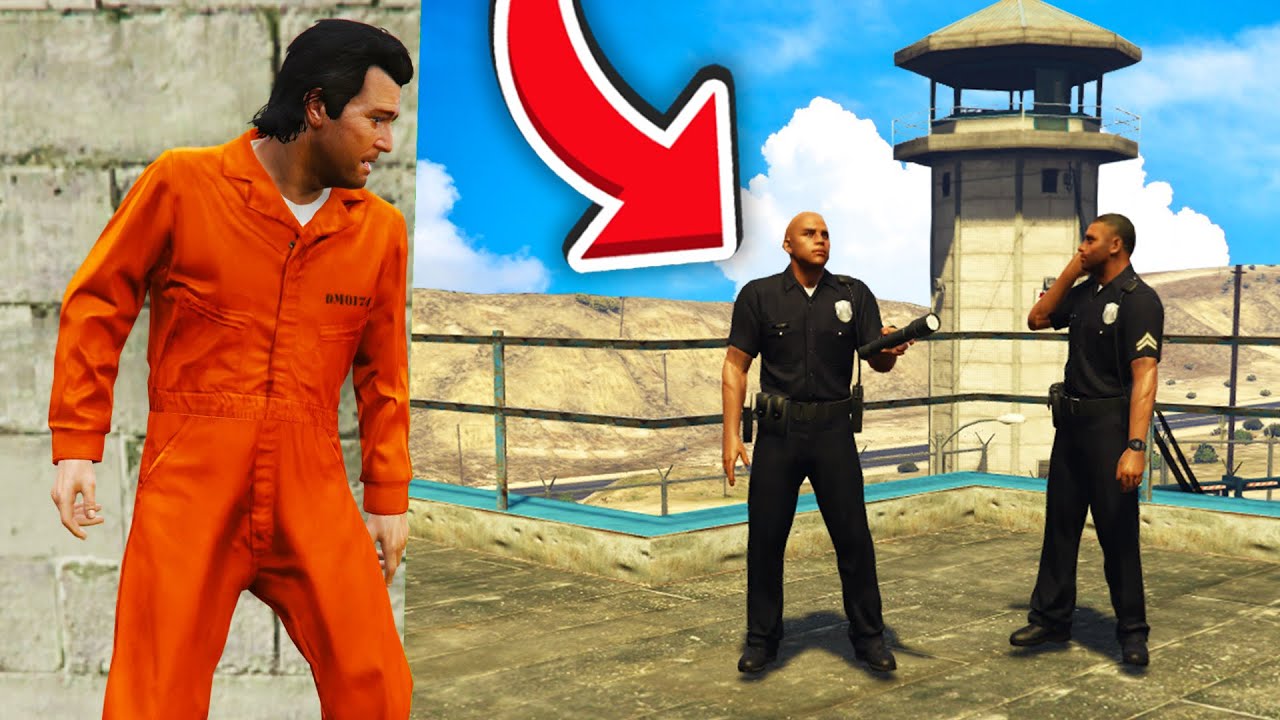 מייקל נמלט מהכלא בGTA V! (הסרט המלא)