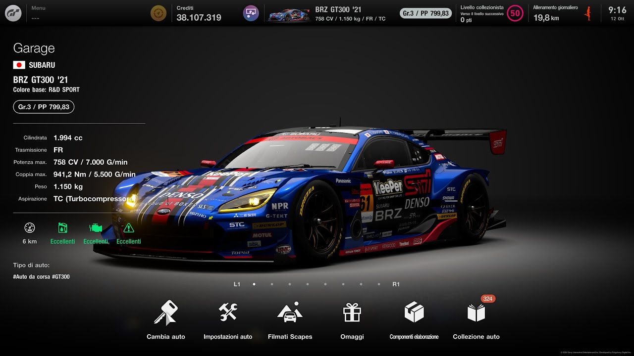 GT7 SARDEGNA 800PP - SUBARU BRZ GT300 '21