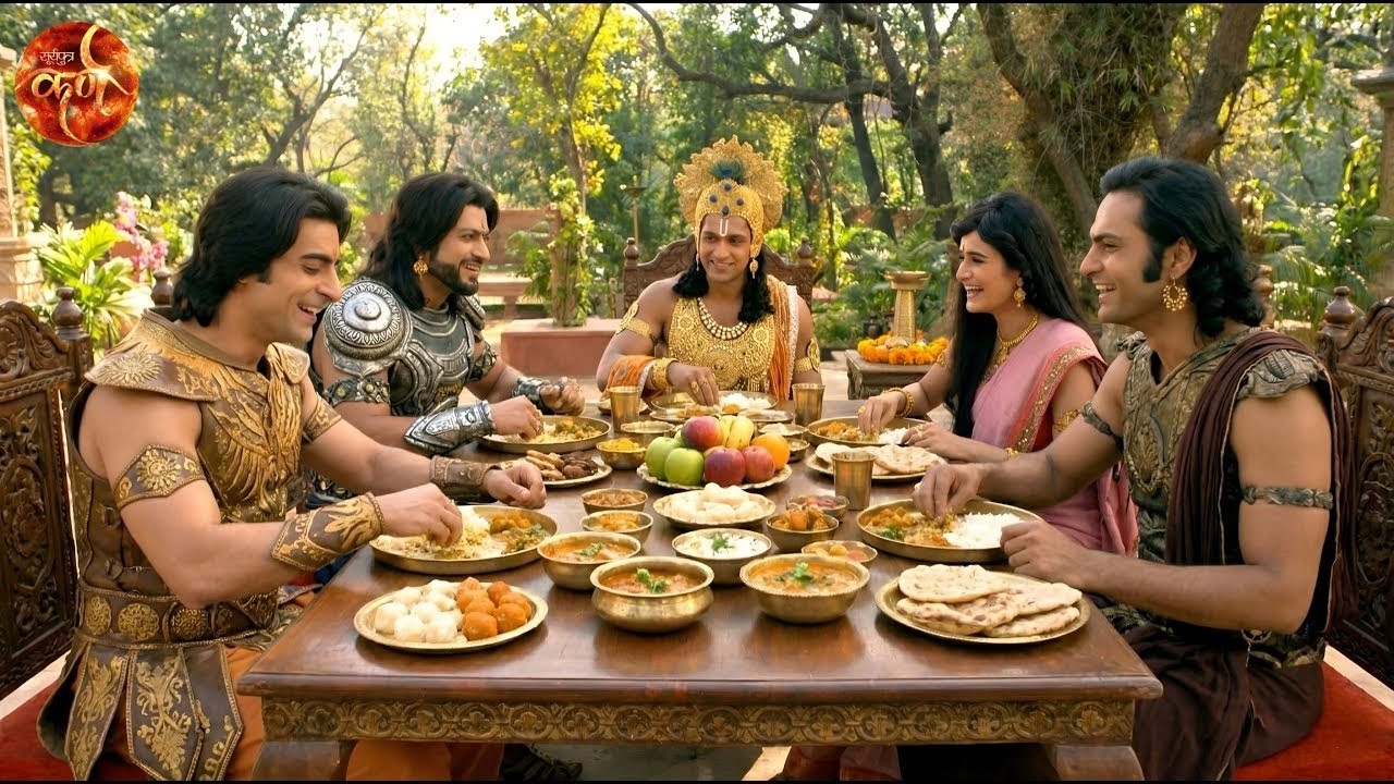 युद्धभूमि छोड़कर दुश्मन भी साथ बैठ गए! अचानक लगी “शांति की दावत || Suryaputra Karn
