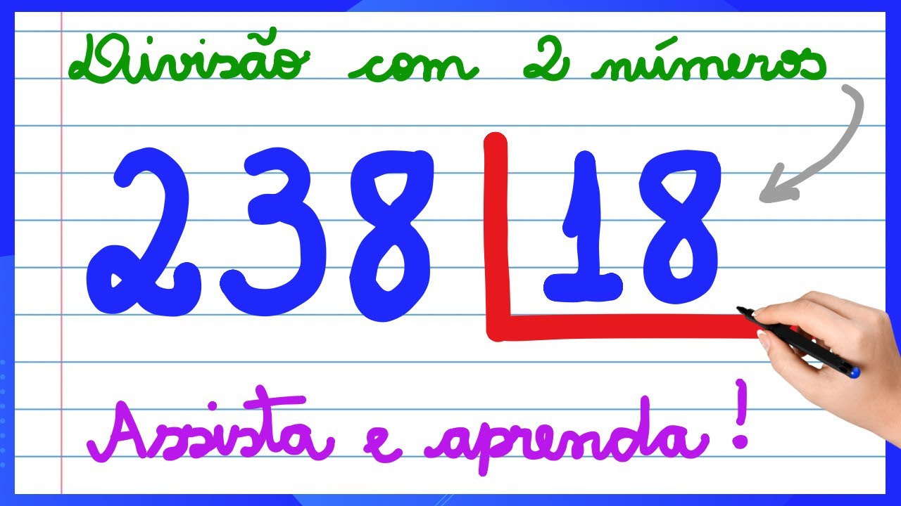 APRENDA COMO DIVIDIR PASSO A PASSO! EXPLICAÇÃO DE DIVISÃO COM DOIS NÚMEROS PARA INICIANTES.