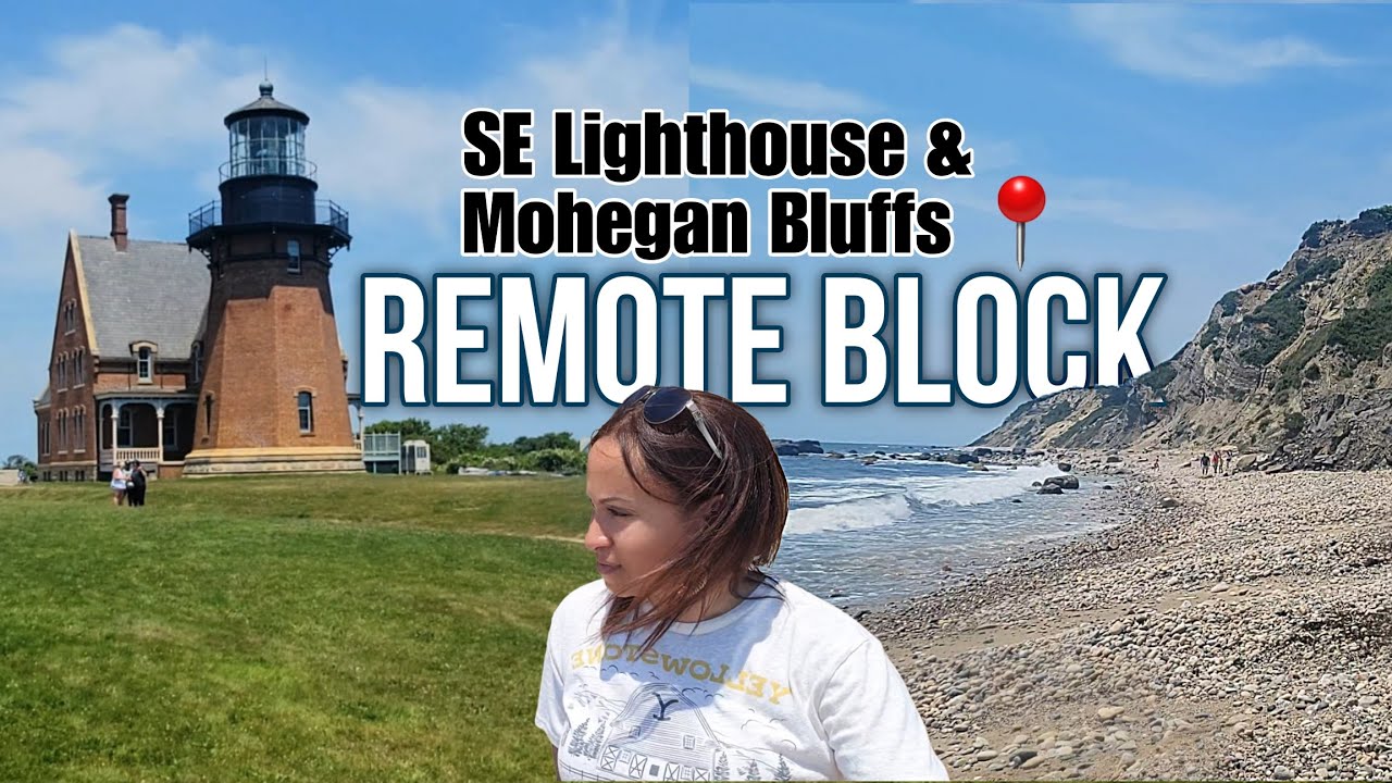 Walk and exploring the Mohegan Bluffs & historic lighthouse | Part 1 Block Island, East Coast US
