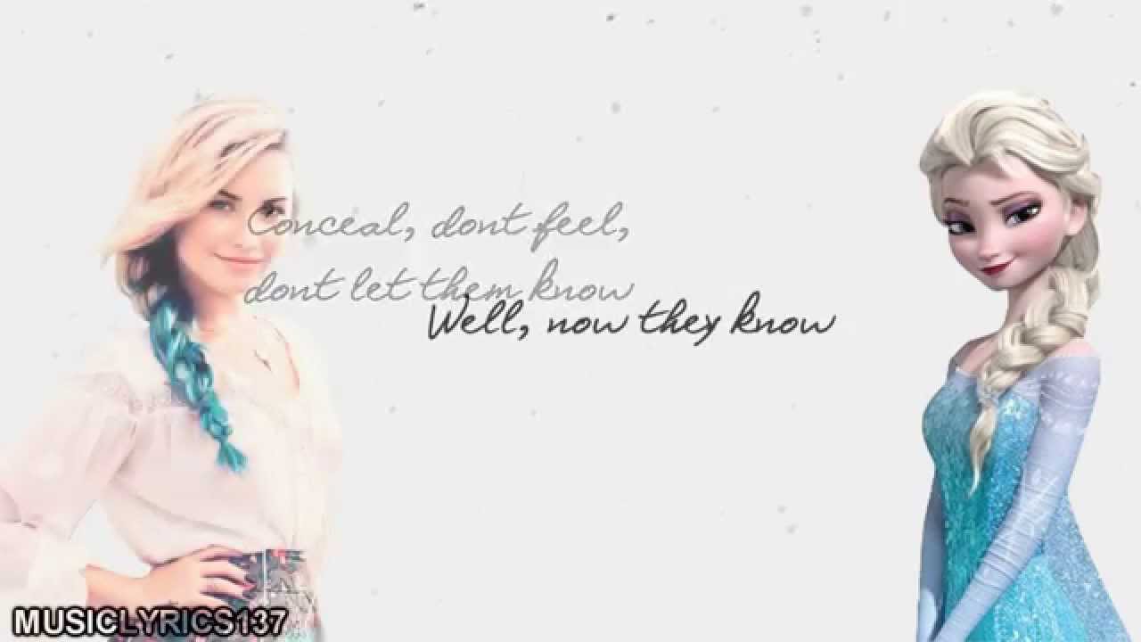 Demi Lovato & Idina Menzel - Let It Go {Mashup} [Lyrics on screen]