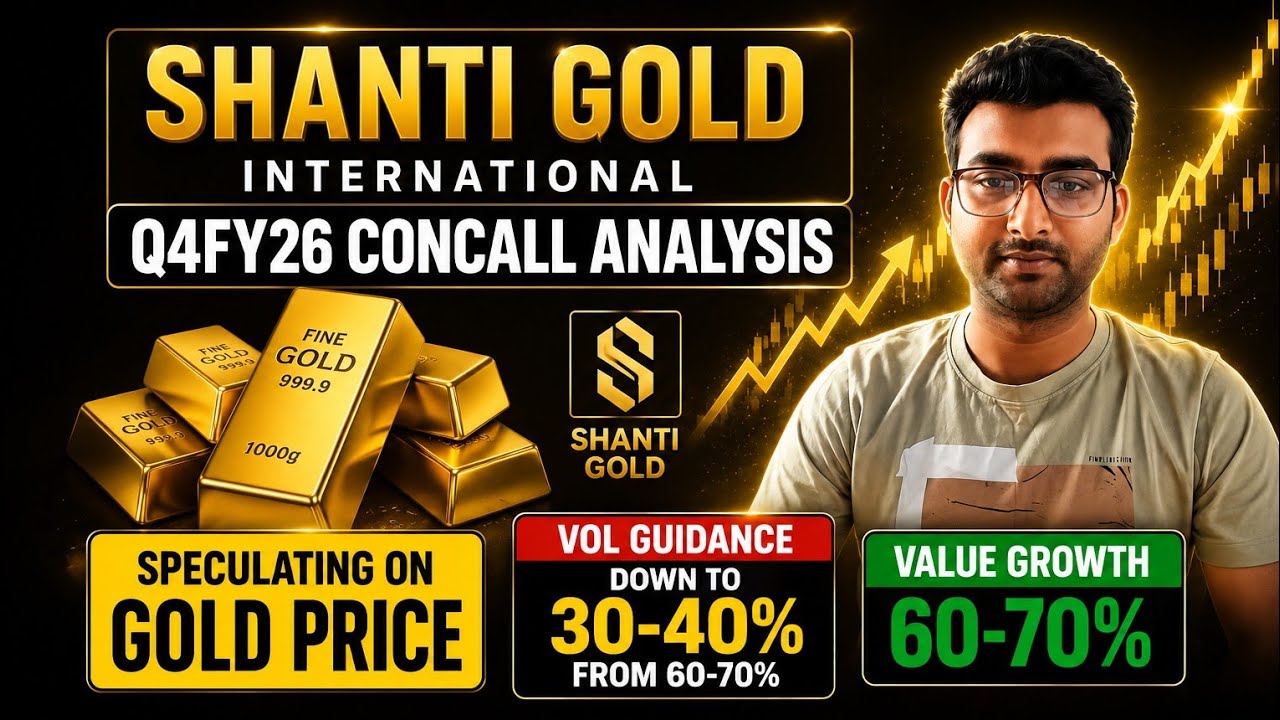 SHANTI GOLD INTERNATIONAL CONCALL- SPECULATING ON GOLD PRICE ,VOL GROWTH REVISED DOWN TO 30-40%