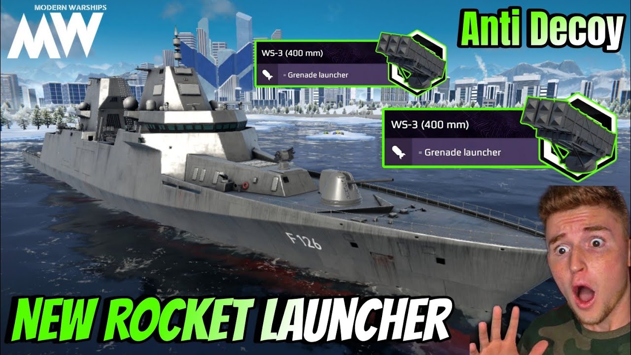 WS-3 (400 mm) - New Vip Grenade Launcher With Anti-decoy 🔥 - Modern Warships 