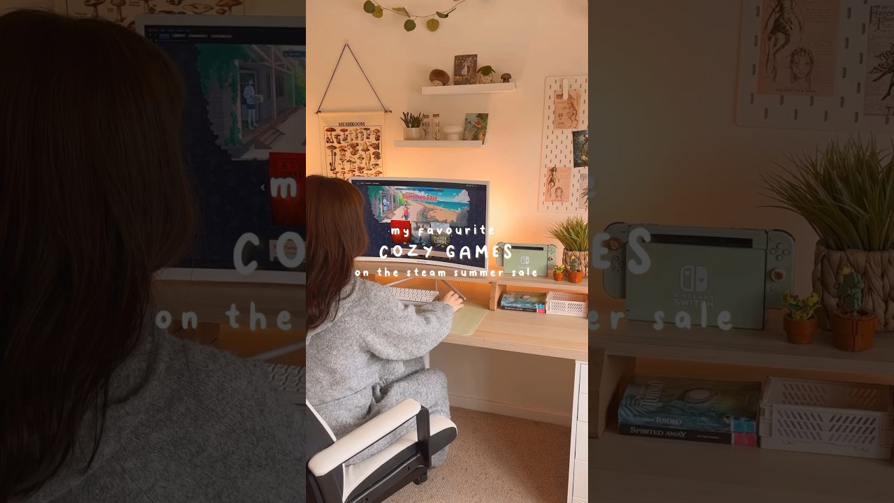 Cozy Games on Steam Summer Sale ✨ #cozydesksetup #cozygaming