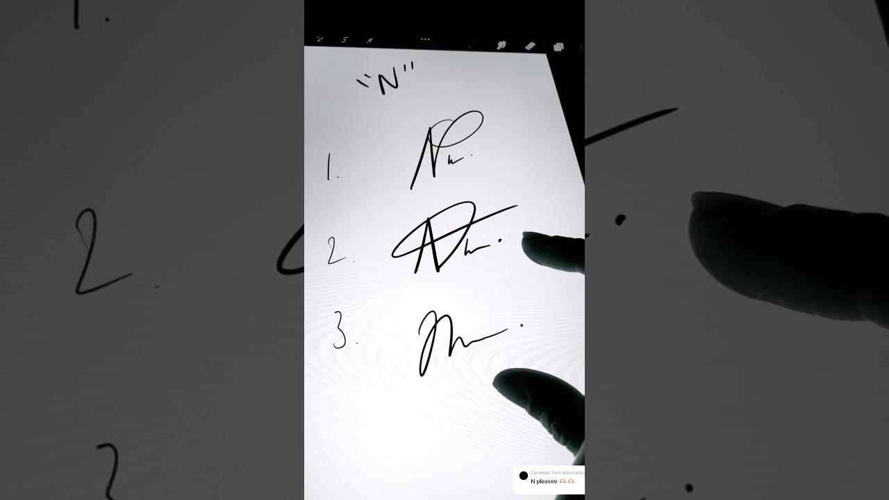 Signature Style Ideas | Letter &ldquo;N&rdquo; #writing #signature #howto #journal #art #letra #N