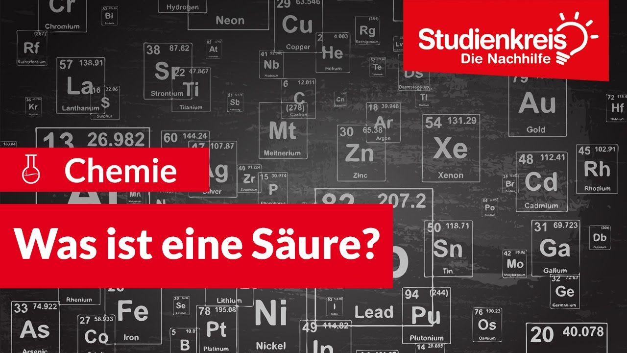 Was ist eine S&auml;ure? | Chemie verstehen mit dem Studienkreis