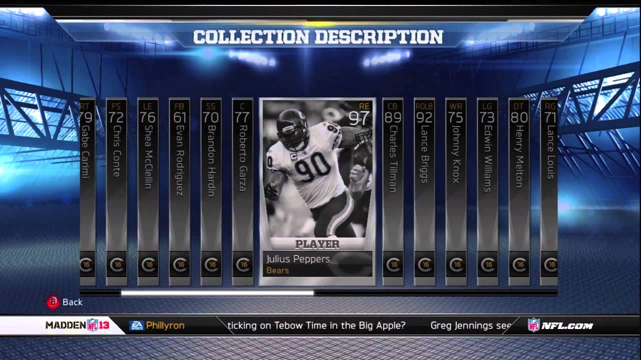 PhillyRon Presents MUT Team Collections Bears