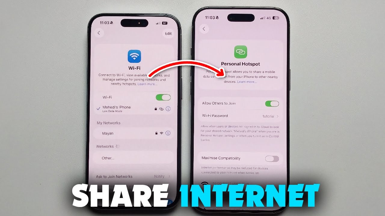 How to Share Internet From iPhone To iPhone