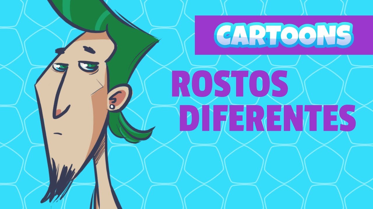 Cartoons 24 - Como desenhar diferentes formatos de rostos no Cartoon