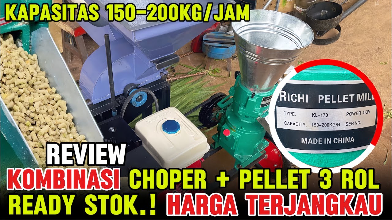 BISA COD.!! Ujicoba Mesin Pencacah Multifungsi Kombinasi Dengan Mesin Pellet Richi.!! 