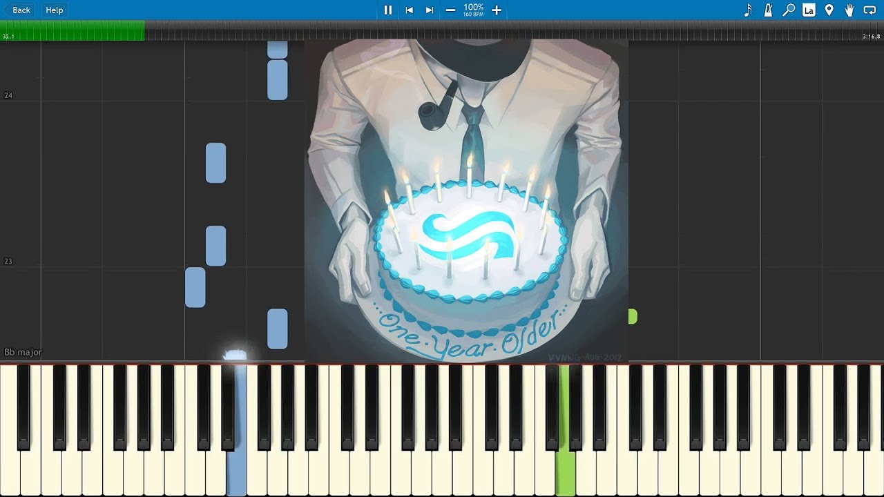 Homestuck - Under the Hat (Trollcops) - Synthesia Piano Tutorial