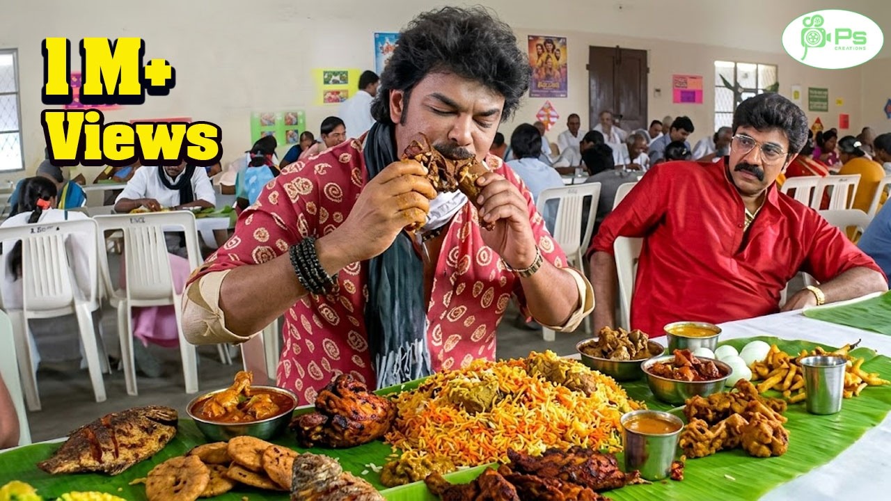 சிஷ்யா மண்டபத்துல இருக்கறது மொத்தமும் உன் இலையிலதா இருக்கு. சத்யராஜ் சுந்தர்சி மரண மாஸ் காமெடி🍗😋