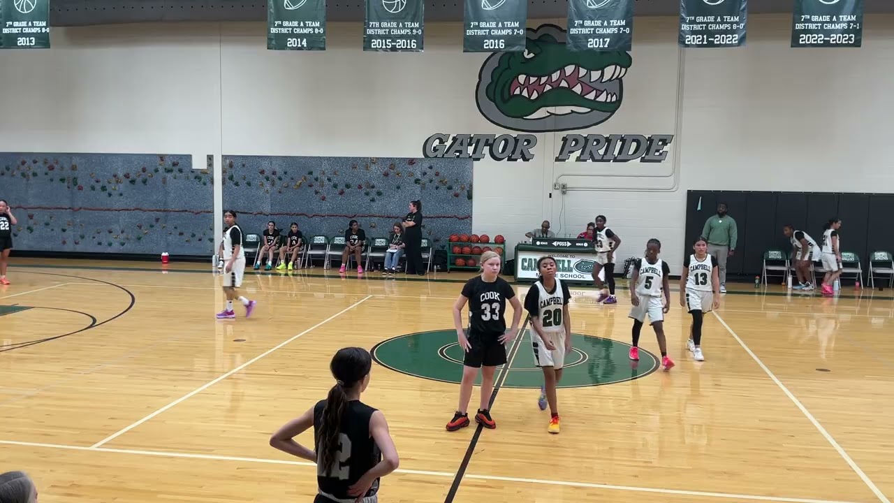 Game 8 - 02/02/2026 - Cook MS 7th A vs. Campbell MS 7th A - 2nd Half - (38-18 W)