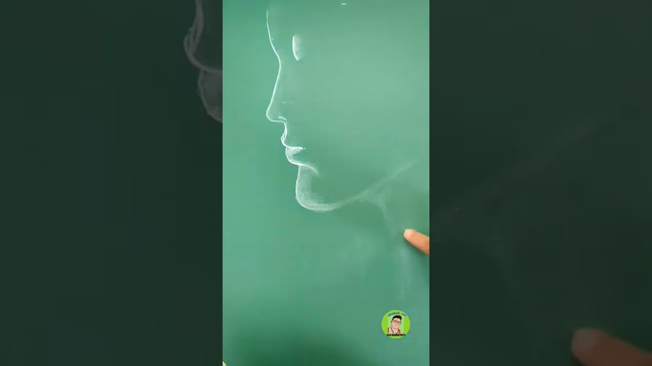 How to Draw Girl on chalkboard 