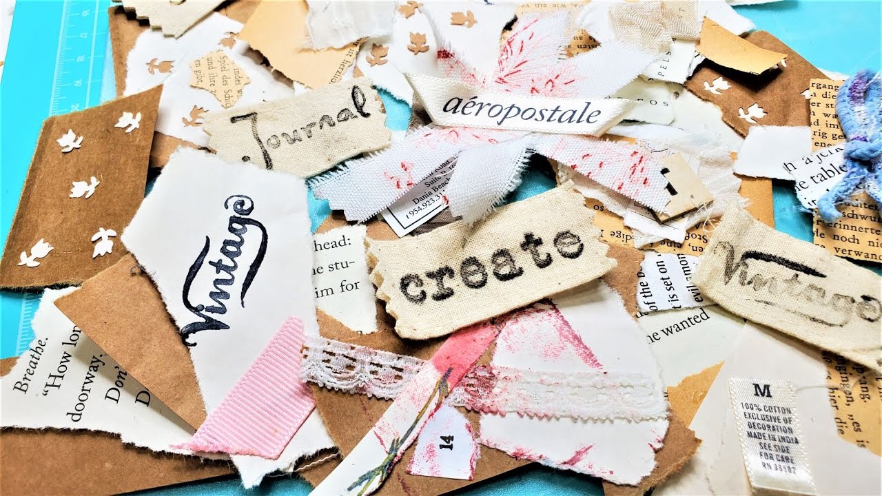 CREATIVE CLUSTERS While Cleaning Up Scraps! Easy Junk Journal Embellishment Tutorial! Paper Outpost!