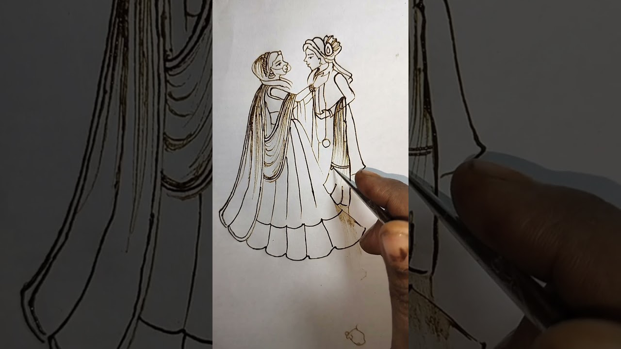How to make  varmala mehndi figure /how to make mehndi couples /