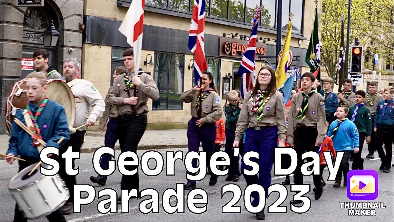 Saint George's Day Parade 2023 Bradford City England 🏴󠁧󠁢󠁥󠁮󠁧󠁿