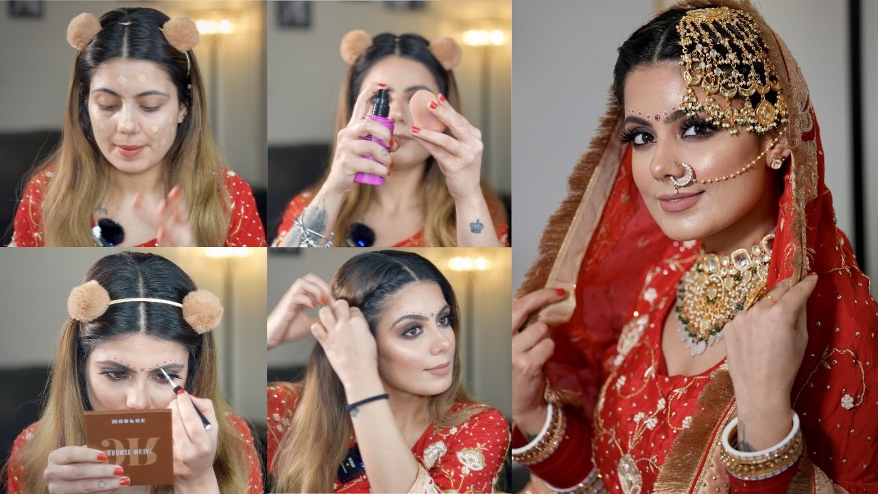 BRIDAL TRANSFORMATION - BEST TIPS | BRIDAL MAKEUP AT HOME | GURKIRAT RANDHAWA