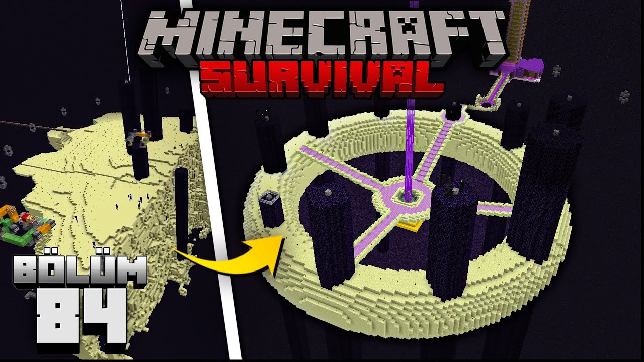 Minecraft'ta End'i Yeniden İnşa Ettim !!┇Minecraft Survival ▹Bölüm 84